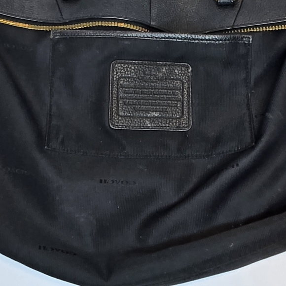 Coach Black Pebbled Leather Prairie Satchel Crossbody Handbag With Hang Tag - Picture 12 of 15